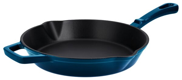 Silvercrest® Litinová grilovací pánev Premium, Ø 25 cm (kulatá, modrá) (100409824012)