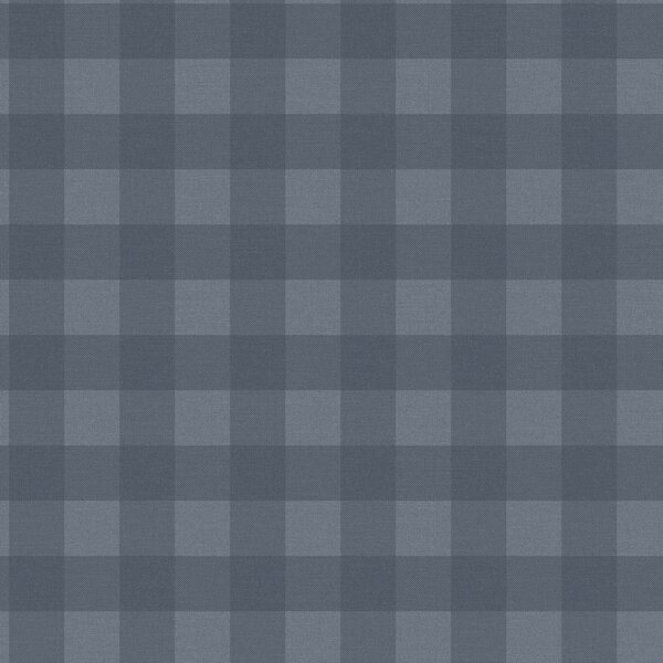 Vliesová tapeta na zeď, modrá, kostka, káro, 9813-1, Essential Stripes, ICH Wallcoverings