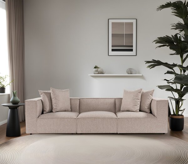 Hanah Home Třímístná pohovka Sora 325 cm pískově béžová