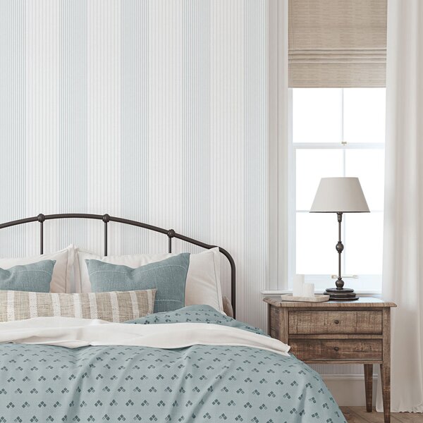 Vliesová tapeta na zeď, modrá, pruhy, 9811-5, Essential Stripes, ICH Wallcoverings