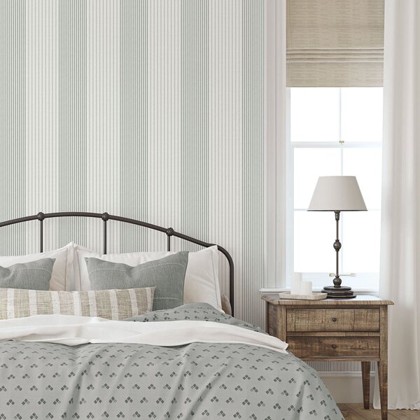 Vliesová tapeta na zeď, zelená, pruhy, 9811-4, Essential Stripes, ICH Wallcoverings