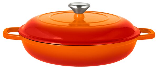 Silvercrest® Litinová servírovací pánev Premium, Ø 30 cm (oranžová) (100409626005)
