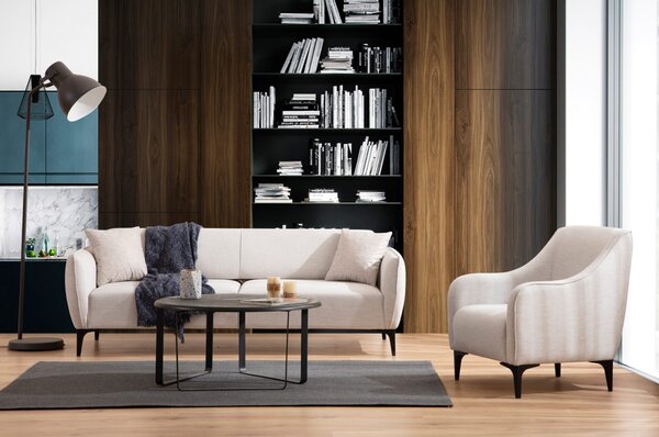 Hanah Home Třímístná rozkládací pohovka Belissimo 220 cm bílá