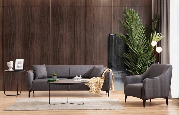 Hanah Home Třímístná rozkládací pohovka Belissimo 220 cm tmavě šedá