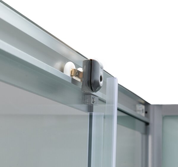 BPS-koupelny Hydromasážní box HYD-LI100, 80x80 cm, kartáčovaný chrom/transparent