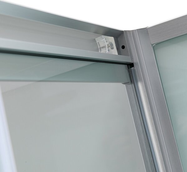 BPS-koupelny Hydromasážní box HYD-LI100, 80x80 cm, kartáčovaný chrom/transparent