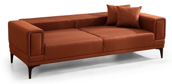Hanah Home Třímístná rozkládací pohovka Horizon 230 cm cihlově oranžová