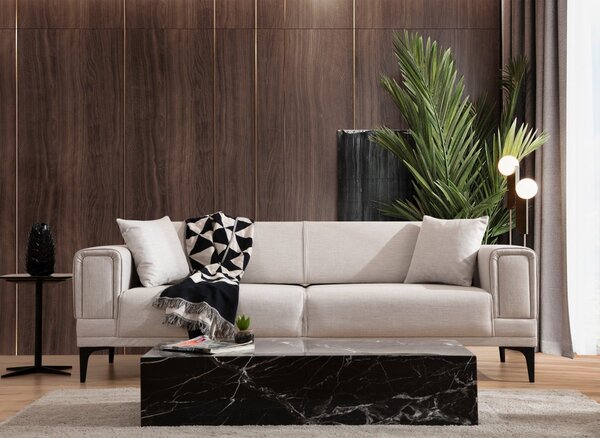 Hanah Home Třímístná rozkládací pohovka Horizon 230 cm ecru