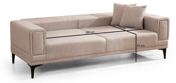 Hanah Home Třímístná rozkládací pohovka Horizon 230 cm světle hnědá