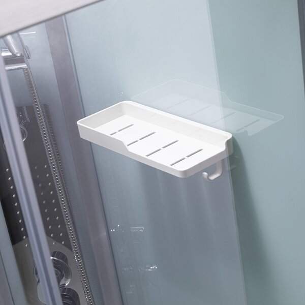 BPS-koupelny Hydromasážní box HYD-AL100 levý, 100x80 cm, kartáčovaný chrom/transparent