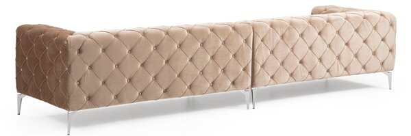 Hanah Home Čtyřmístná pohovka Como 344 cm tmavě krémová