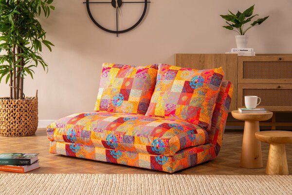 Hanah Home Dvoumístná futonová rozkládací pohovka Taida 120 cm vícebarevná