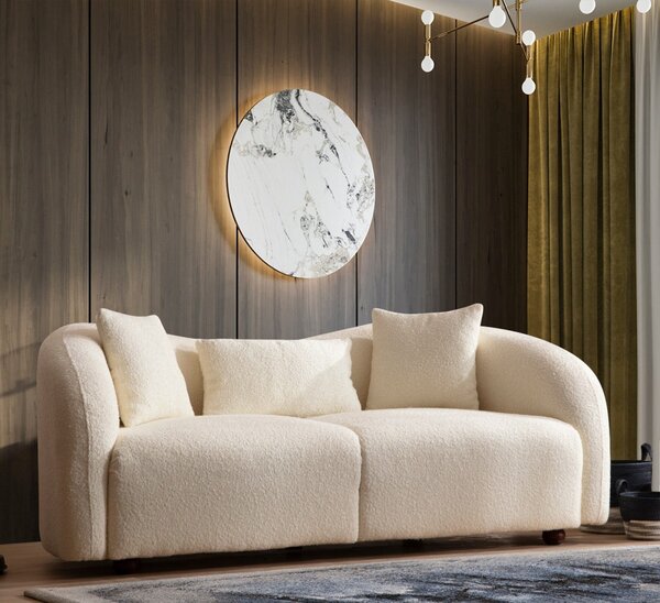 Hanah Home Dvoumístná pohovka Venedik 190 cm boucle krémová