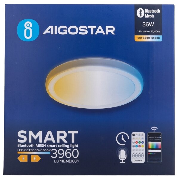 Aigostar - LED Stropní svítidlo LED/36W/230V + dálkové ovládání