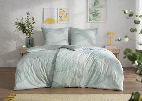 Luxusní povlečení ESTELLA Phoenix mint - mako jersey Rozměr: 140 x 200 + 70 x 90 cm