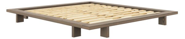 Hnědá dvoulůžková postel z borovicového dřeva s roštem 180x200 cm Japan – Karup Design