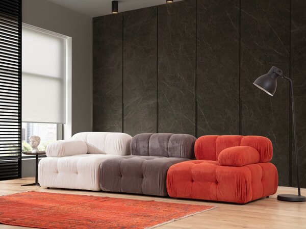 Hanah Home Modulová pohovka Doblo I 315 cm bílá/šedá/červená