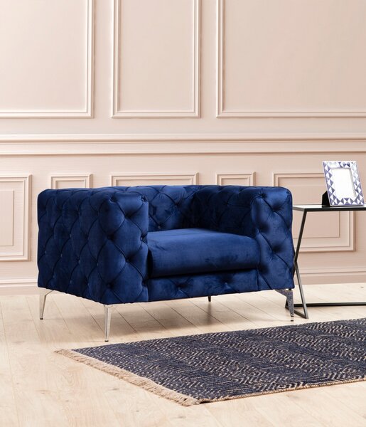 Hanah Home Křeslo Como modré