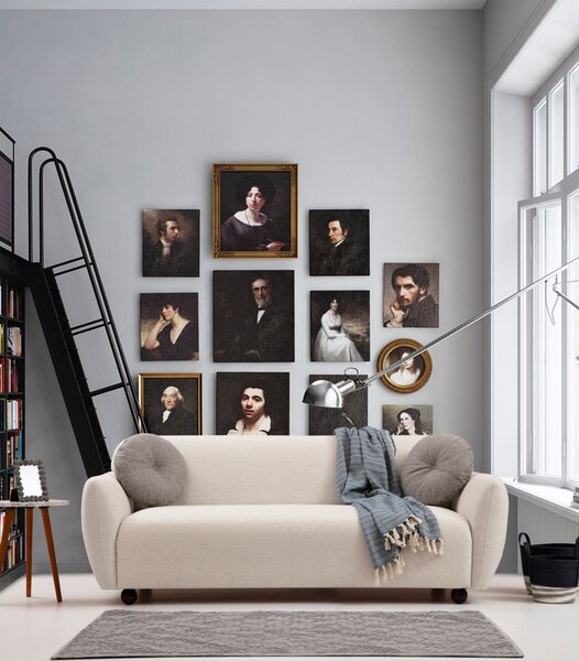 Hanah Home Třímístná pohovka Eddy 223 cm krémová