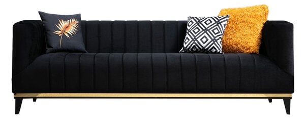 Hanah Home Třímístná pohovka Bellino 222 cm černá