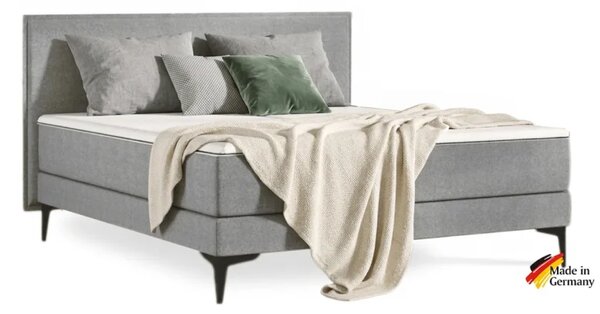 Šedá kontinentální postel Emma Elite boxspring Komfort 200x180