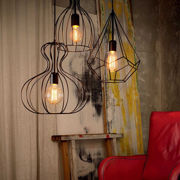 Ideal Lux Závěsné svítidlo AMPOLLA-1 SP1 NERO