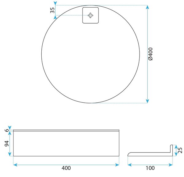 Sada koupelnového nábytku s umyvadlem Molly 40cm Grey