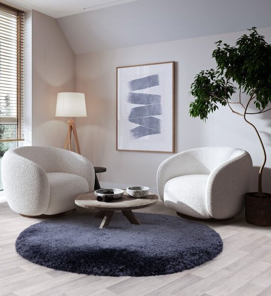 Tribeca Design Kusový kruhový koberec Cookie Navy Rozměry: 150x150 cm