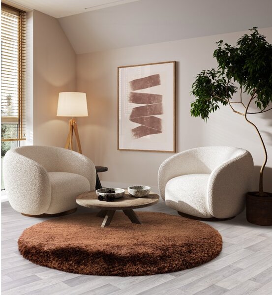 Tribeca Design Kusový kruhový koberec Cookie Copper Rozměry: 150x150 cm