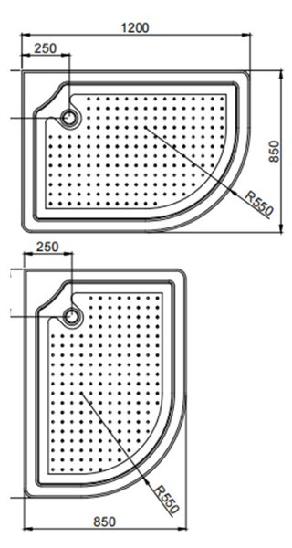 BPS-koupelny Hydromasážní box HYD-Michele 120 P, 120x85 pravý bez sauny