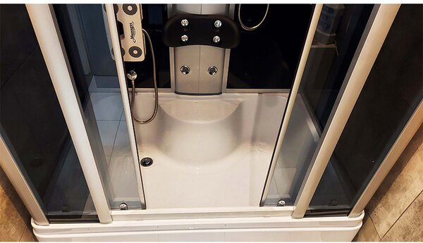 BPS-koupelny Hydromasážní box HYD-O77B 120x85 SA Černý, se saunou
