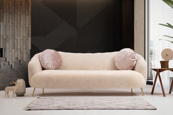 Hanah Home Třímístná pohovka Istiridye I 215 cm béžová