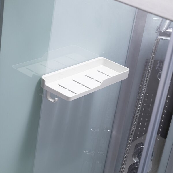 BPS-koupelny Hydromasážní box HYD-AL120 pravý, 120x80 cm, kartáčovaný chrom/transparent