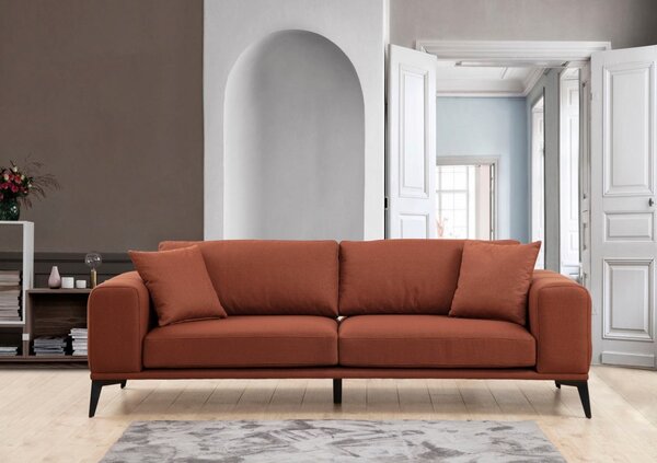Hanah Home Třímístná pohovka Kenzo 235 cm cihlová