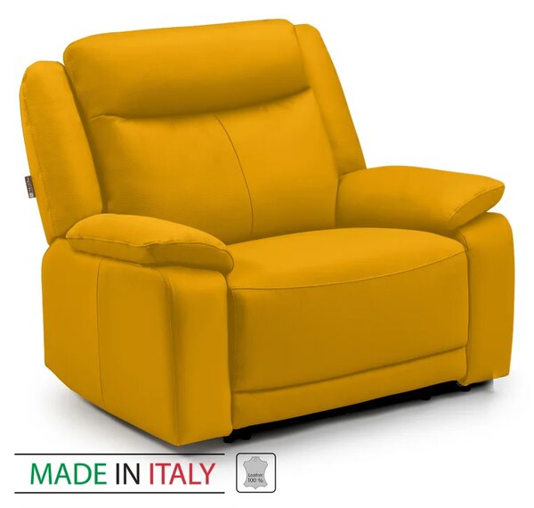 Kožené křeslo CONTINENTAL 1P, žlutá (giallo 320)
