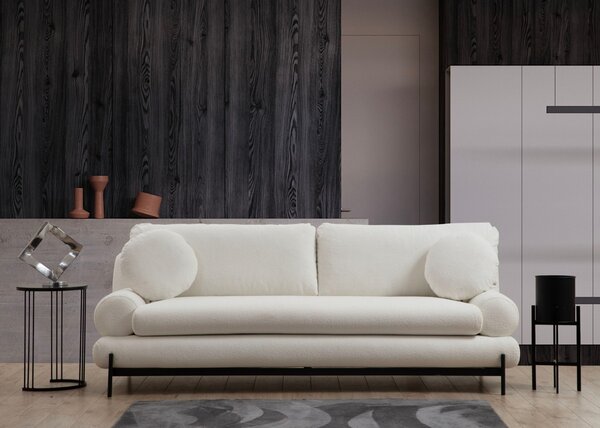 Hanah Home Třímístná pohovka Livorno 230 cm bílá