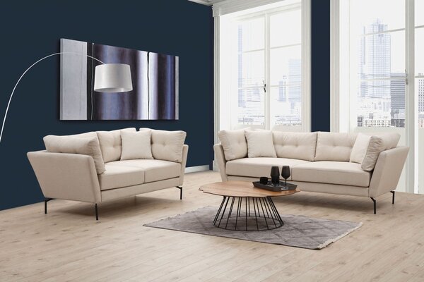 Hanah Home Třímístná pohovka Mapa 214 cm krémová