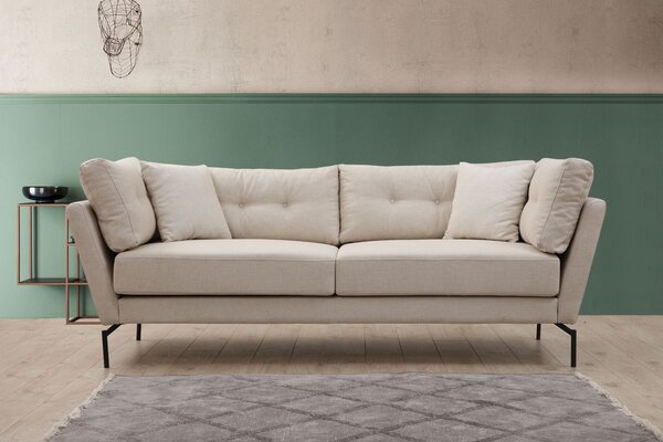 Hanah Home Třímístná pohovka Mapa 214 cm krémová