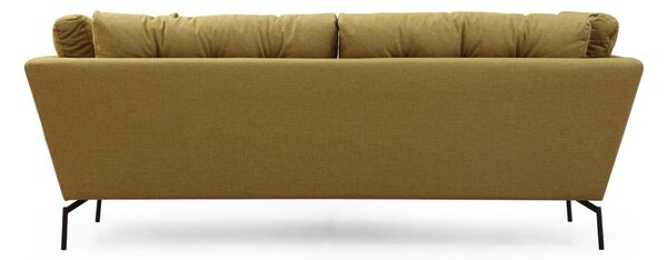 Hanah Home Třímístná pohovka Mapa 214 cm žluto-zelená