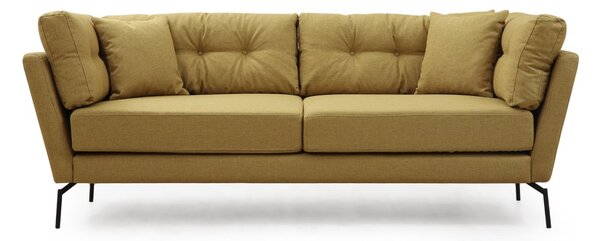 Hanah Home Třímístná pohovka Mapa 214 cm žluto-zelená