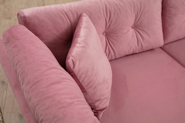 Hanah Home Třímístná pohovka Mapa 214 cm růžová
