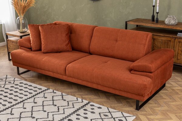 Hanah Home Třímístná pohovka Mustang 239 cm oranžová