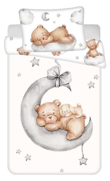 Povlečení do postýlky Medvídek Ribbon baby 100x135, 40x60 cm