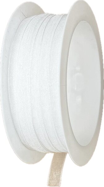 Stuha organzová Beauty Organdy – Pure White čistě bílá 7mm x 5m (4,-Kč/m)