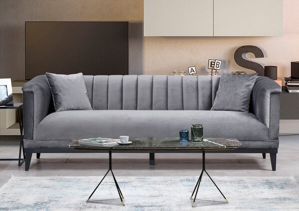 Hanah Home Třímístná pohovka Trendy 225 cm tmavě šedá
