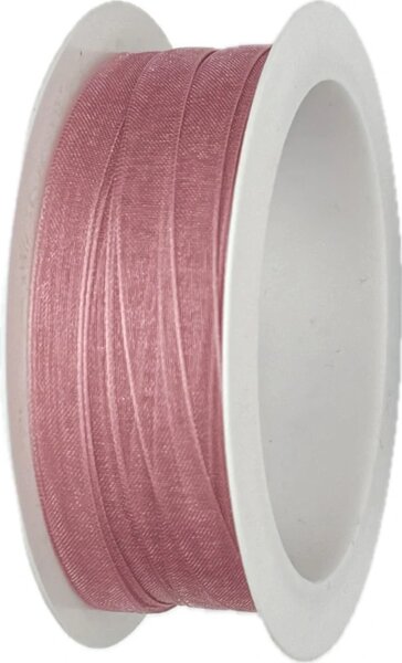 Stuha organzová Beauty Organdy – Dusty Rose starorůžová 7mm x 5m (4,-Kč/m)