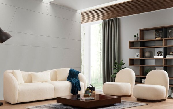 Hanah Home Třímístná pohovka Venedik 236 cm krémová