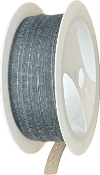 Stuha organzová Beauty Organdy – Silver Grey šedá 7mm x 5m (4,-Kč/m)
