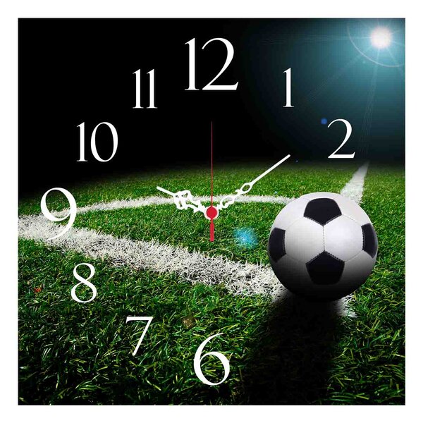 ASIR Nástěnné hodiny MDF FOTBAL 40 x 40 cm