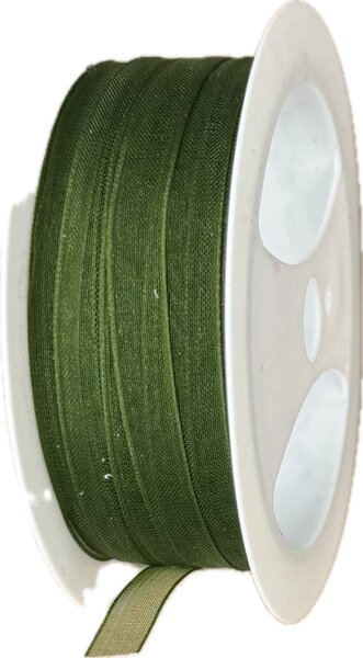 Stuha organzová Beauty Organdy – Forest Green tmavě zelená 7mm x 5m (4,-Kč/m)